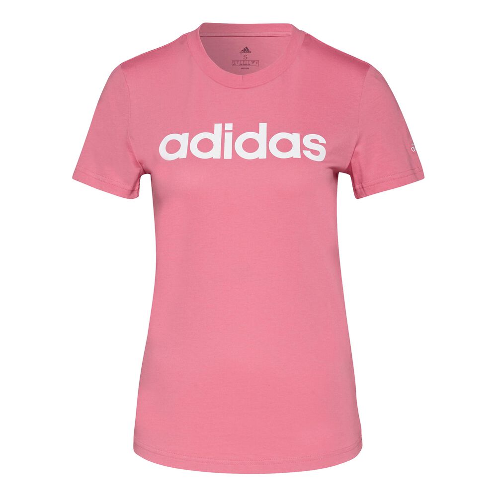adidas Linear T-shirt Femmes - Rosé, Blanc
