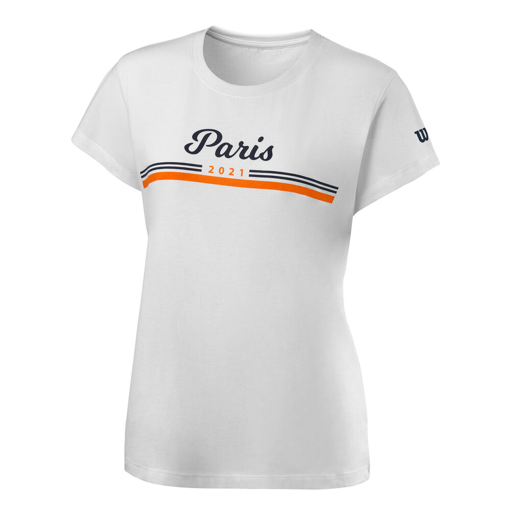 Wilson Paris 2021 Tech T-shirt Femmes - Blanc , Orange