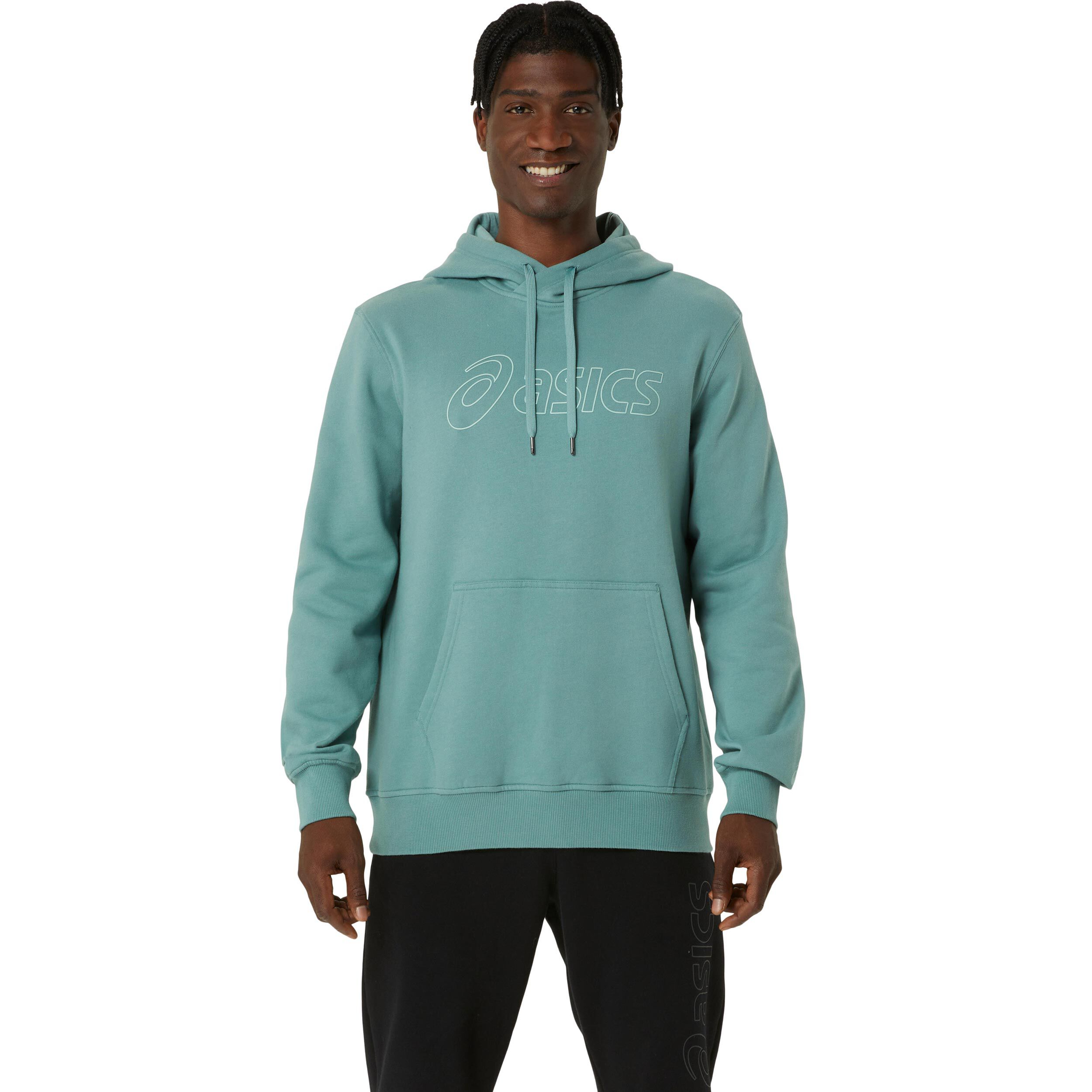 Buy ASICS Logo Sweat A Capuche Hommes Vert online Tennis Point FR