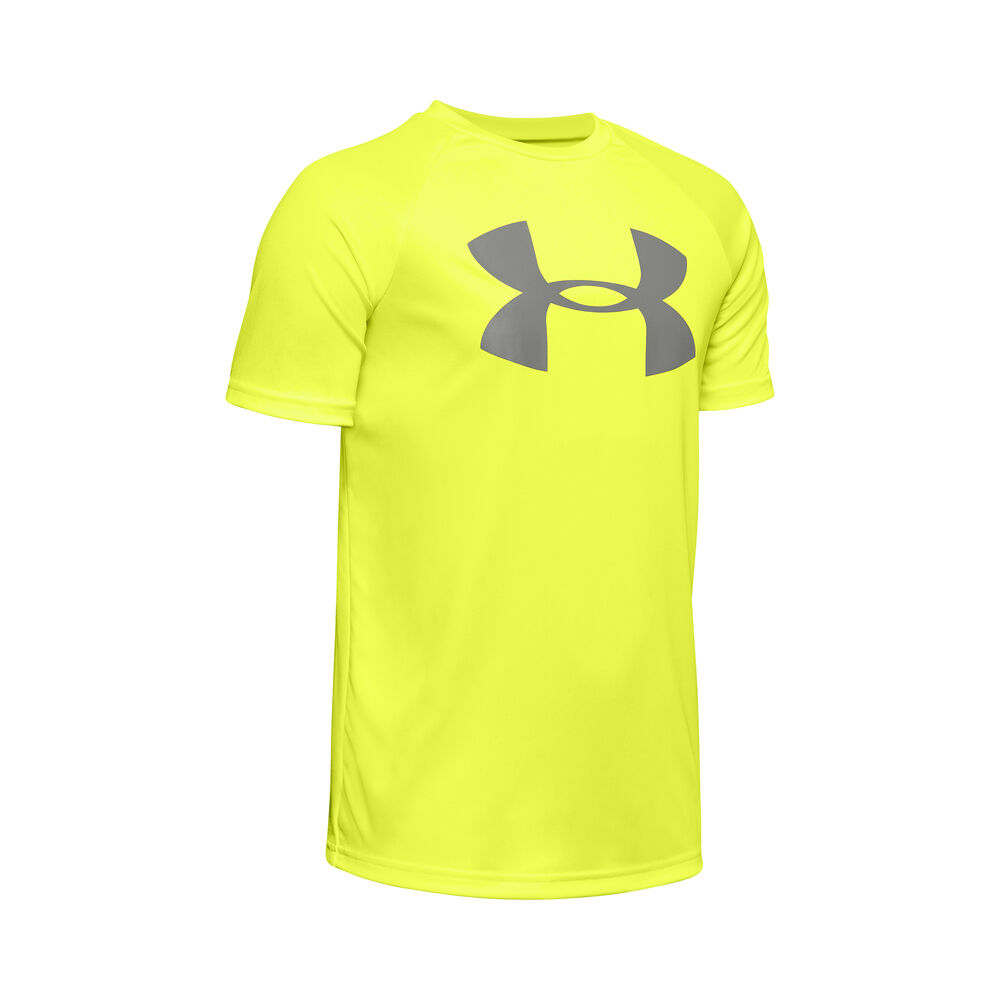 Under Armour Tech Big Logo T-shirt Garçons - Jaunes Fluo , Gris