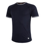 Vêtements Wilson Wilson Court Performance Crew T-shirt Hommes-Bleu Foncé