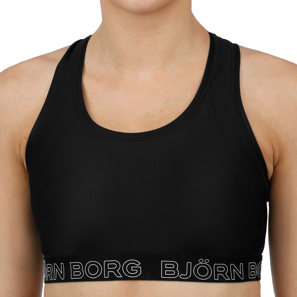 Björn Borg Noos Solids Mira Medium Soutien-gorge Sport Femmes - Noir , Blanc