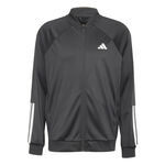 Vêtements adidas adidas 3 Stripes Knit Veste De Survêtement Hommes-Noir,Blanc