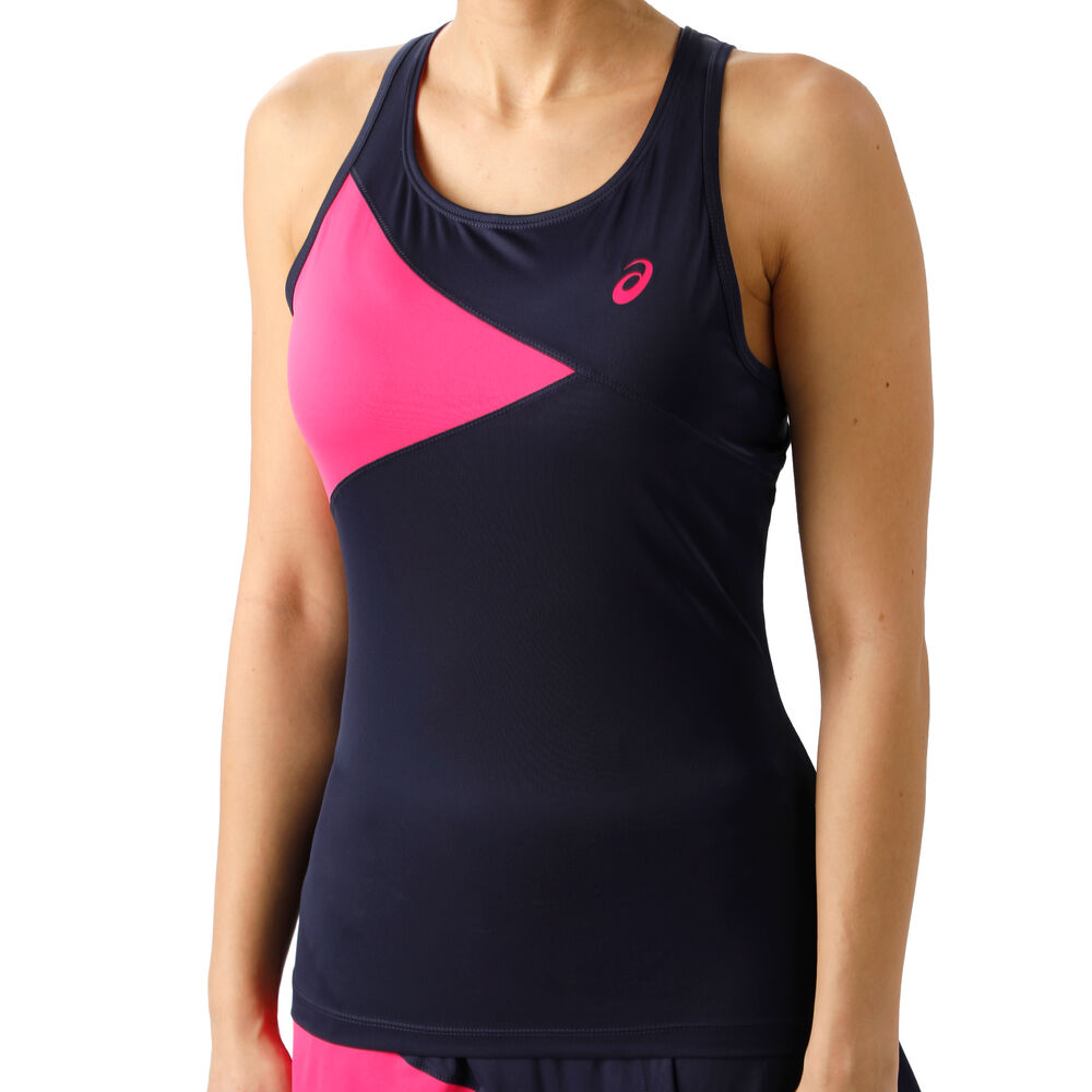 Asics Club Débardeur Tank Top Femmes - Bleu Foncé , Pink
