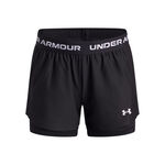 V&ecirc;tements Under Armour Under Armour Tech Play Up 2in1 Shorts Filles-Noir,Blanc