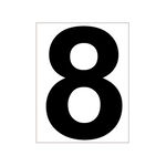 Équipement court de tennis Tegra Tegra Platzziffer 8 Schild-Blanc,Noir