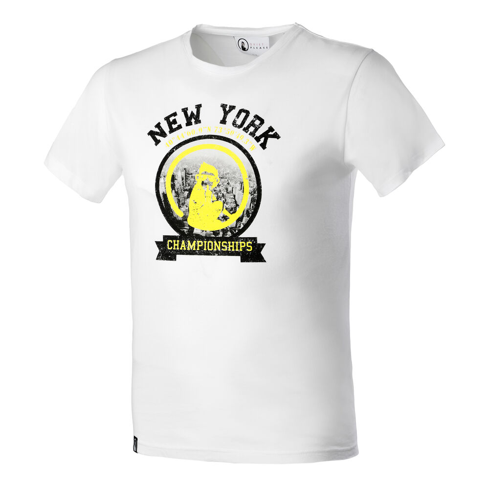 Quiet Please New York Championships T-shirt Hommes - Blanc , Multicouleur