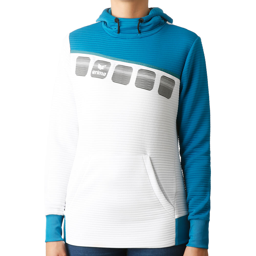 Erima 5-C Sweat à Capuche Femmes - Blanc , Turquoise