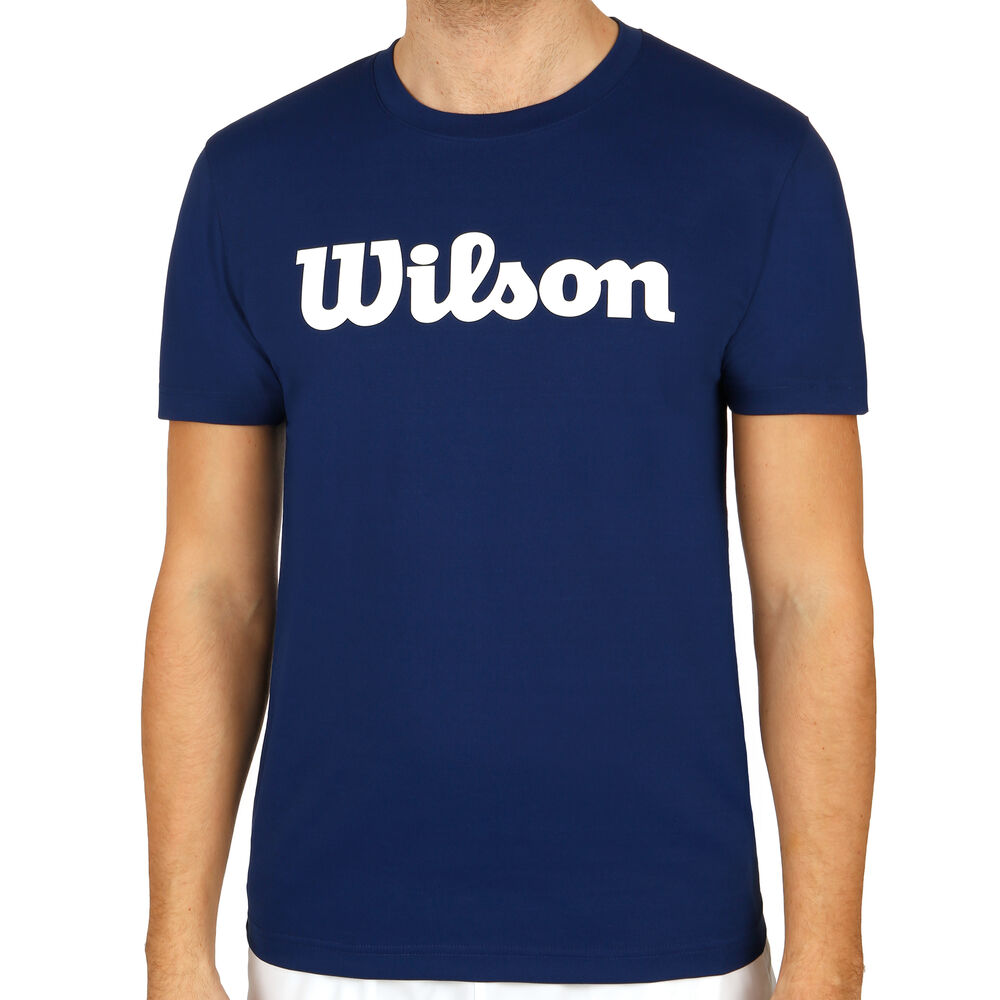 Wilson UW II Script Tech T-shirt Hommes - Bleu Foncé , Blanc
