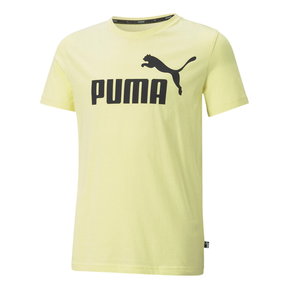 Puma Essential Logo T-shirt Garçons - Jaune , Noir