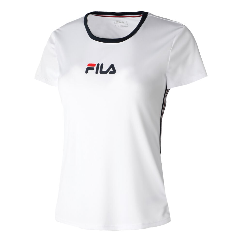 Fila Lorena T-shirt Femmes - Blanc , Bleu Foncé