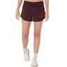 Road 3.5in Short de running Femmes-rouge fonc&eacute;