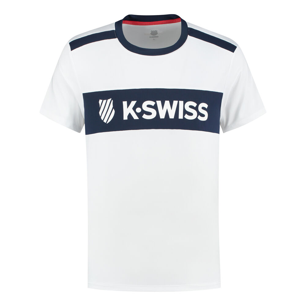 K-Swiss Heritage Logo T-shirt Hommes - Blanc , Bleu Foncé