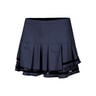 Long Pleat Tier Jupe Femmes-Noir,Bleu