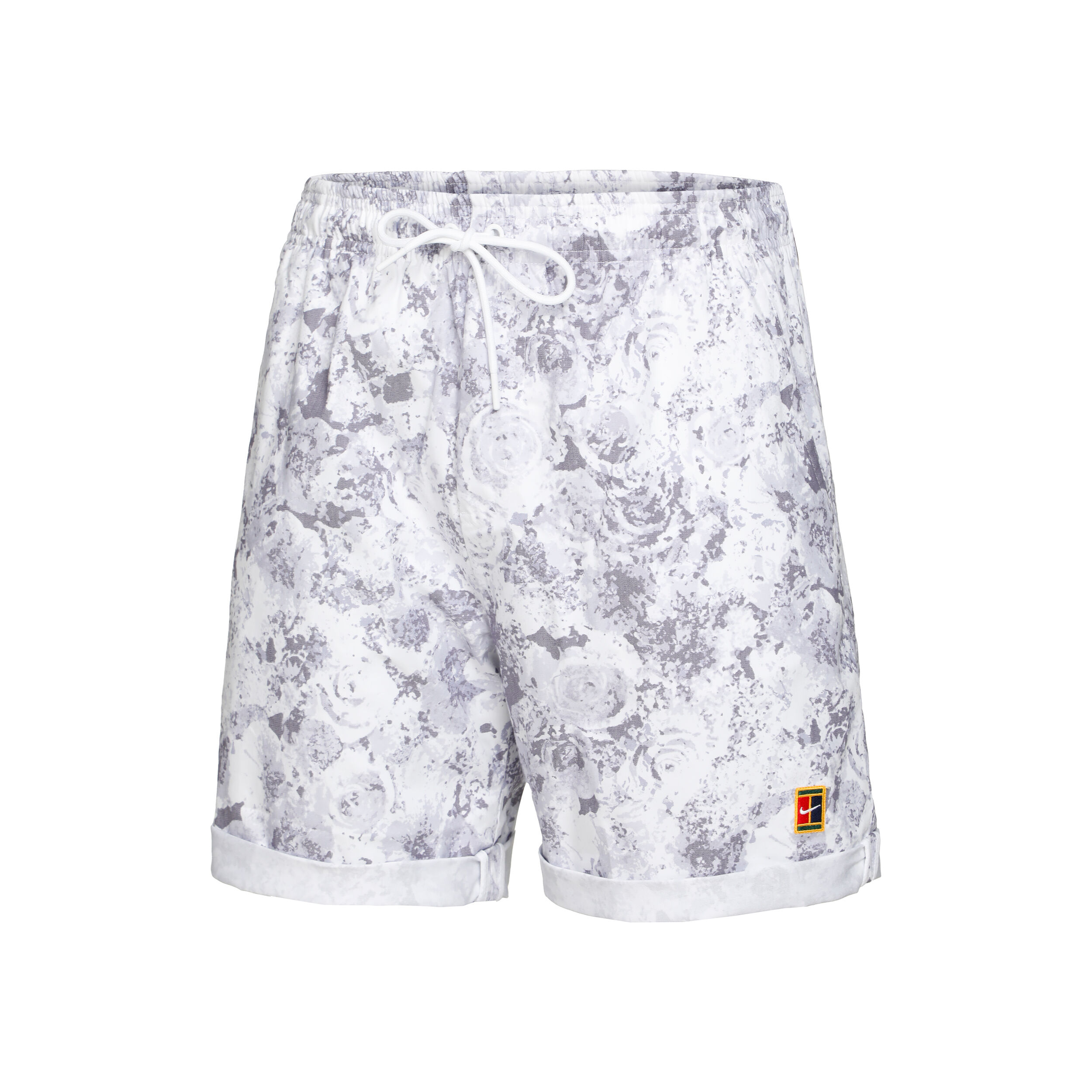 Buy Nike Court Dri Fit Heritage Printed Shorts Hommes Blanc Gris online Tennis Point FR