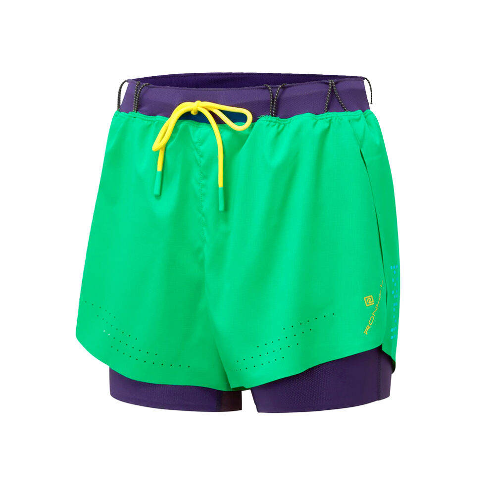 Ronhill Tech Distance Twin Shorts Femmes - Vert , Violet