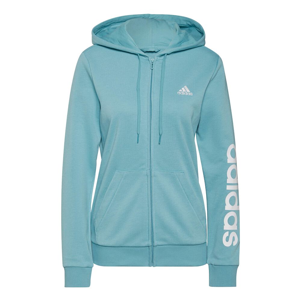 adidas Linear FT Gilet En Coton Femmes - Turquoise , Blanc