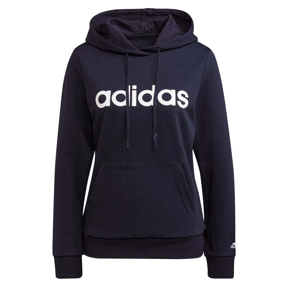 adidas Linear FT Sweat à Capuche Femmes - Bleu Foncé , Blanc