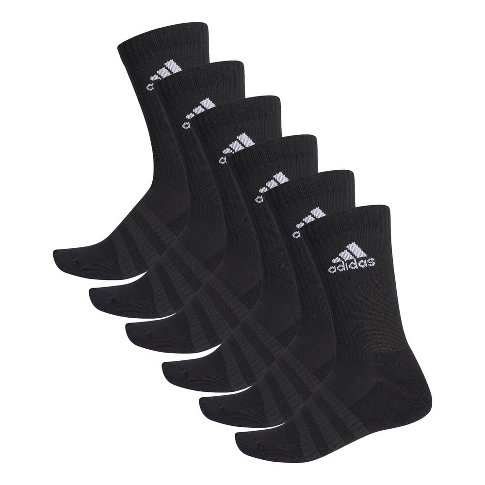adidas Cushioning Crew Chaussettes De Sport Pack De 6 - Noir , Blanc