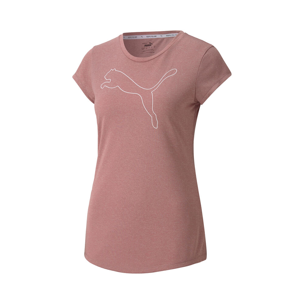 Puma Active Logo Heather T-shirt Femmes - Rosé, Blanc