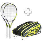 Lot De Raquettes Babolat 2x Pure Aero Team plus Schlägertasche