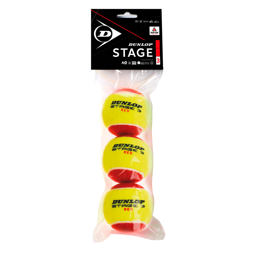 Dunlop Mini Tennis (Stage 3) Red Sac De 3 Balles