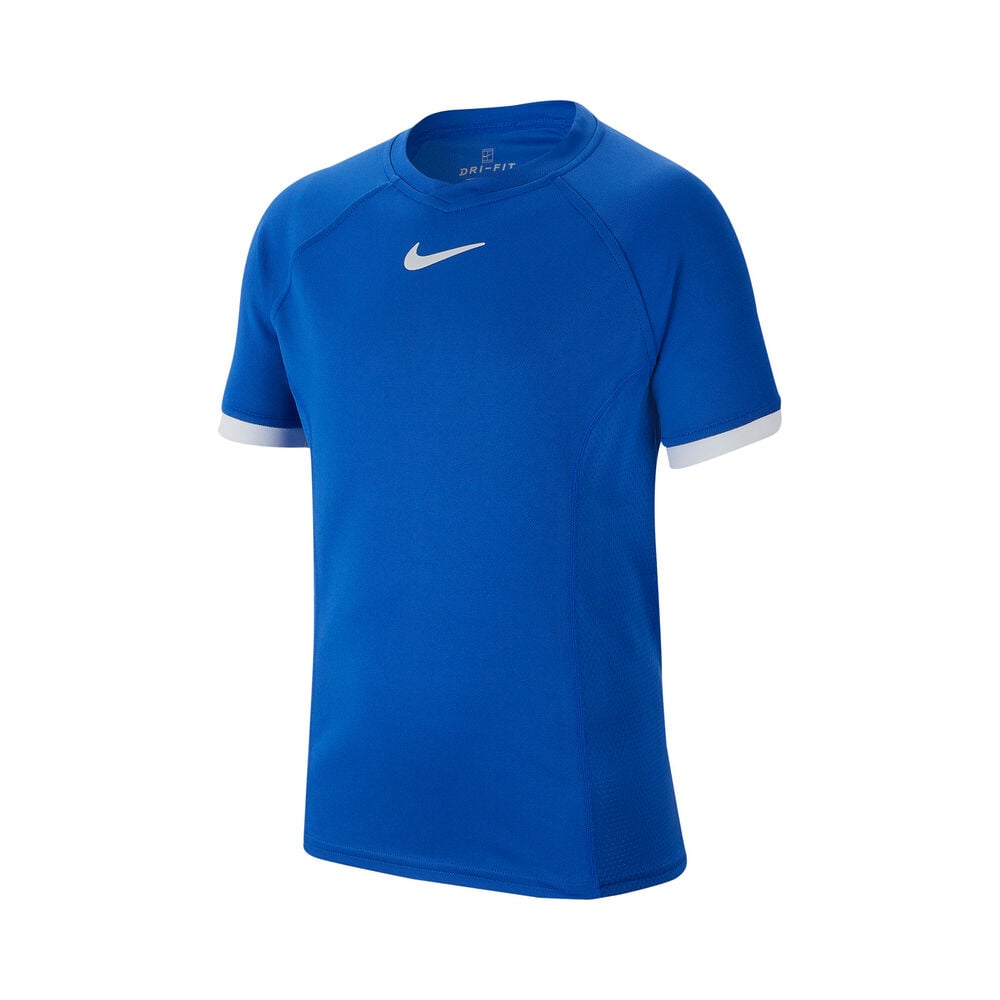 Nike Court Dri-Fit T-shirt Garçons - Bleu , Blanc