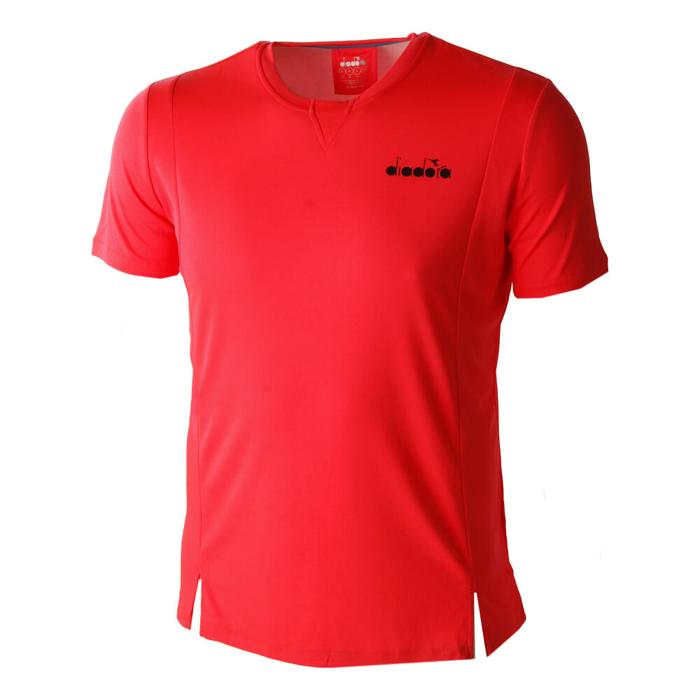 Diadora Easy T-shirt Hommes - Rouge , Noir