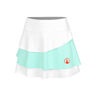 Wild Flounce Jupe Femmes-Blanc,Turquoise