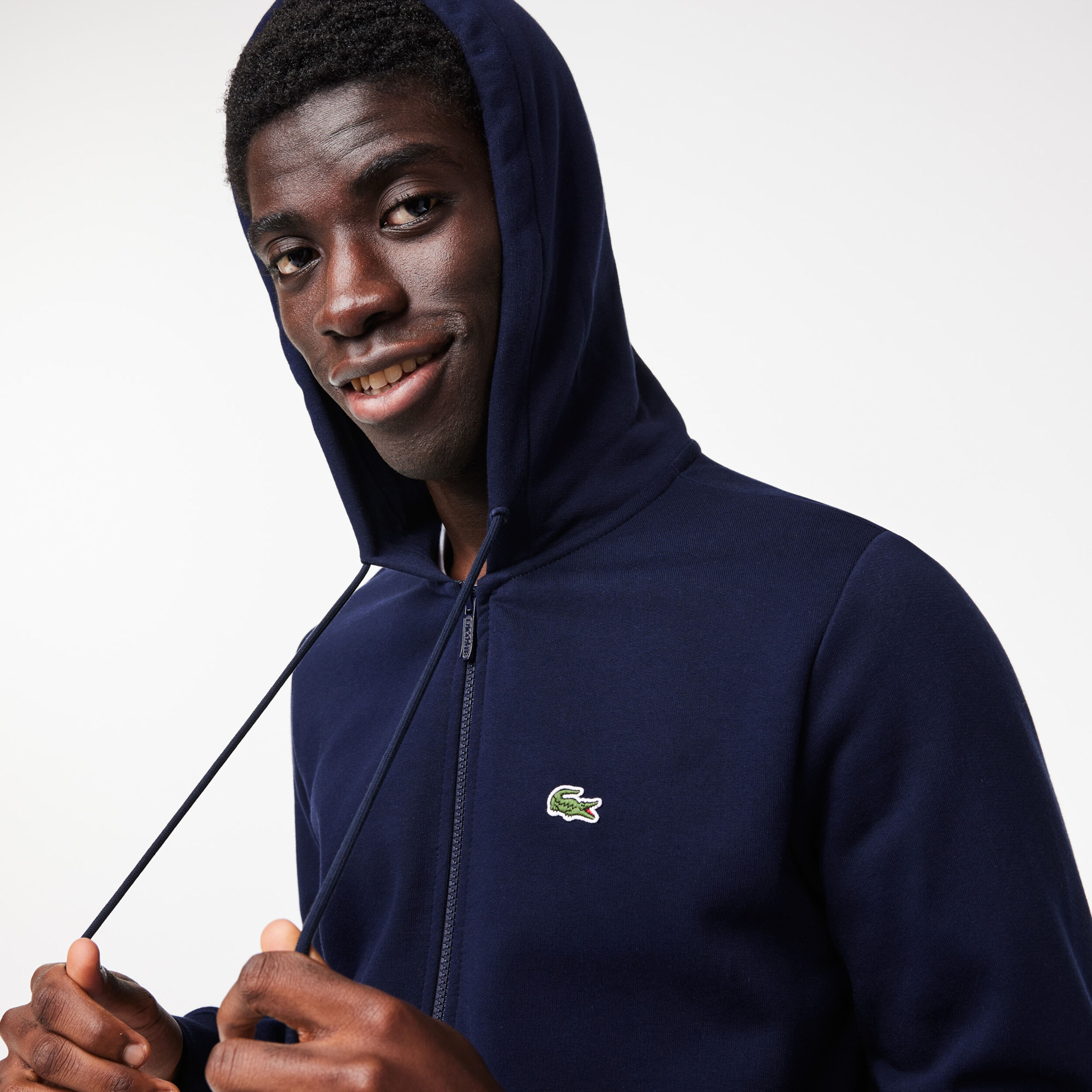 Lacoste gilet blue discount