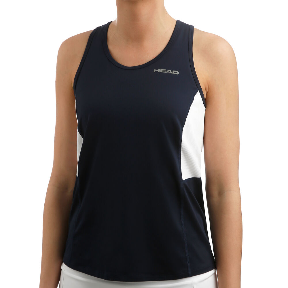 HEAD Club Débardeur Tank Top Femmes - Bleu Foncé , Blanc