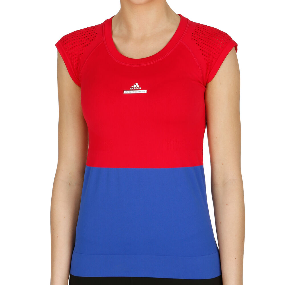 adidas Stella McCartney Barricade T-shirt Femmes - Rouge , Bleu