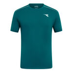 V&ecirc;tements de tennis Diadora Diadora Court T-shirt Hommes-vert fonc&eacute;