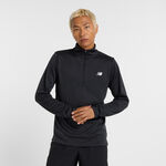 V&ecirc;tements New Balance New Balance Knit 1/4 Zip Haut Manches Longues Hommes-Noir