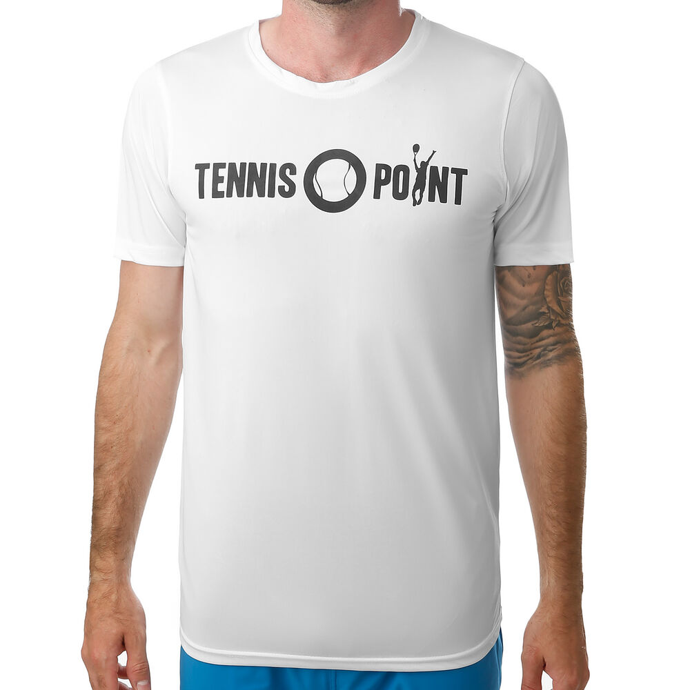 Tennis-Point Basic Function T-shirt Hommes - Blanc , Noir
