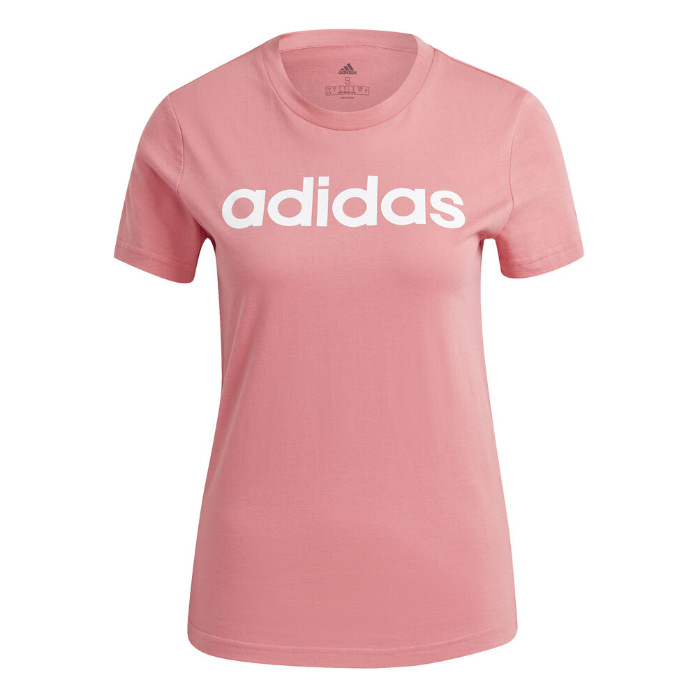 adidas Linear T-shirt Femmes - Rosé, Blanc