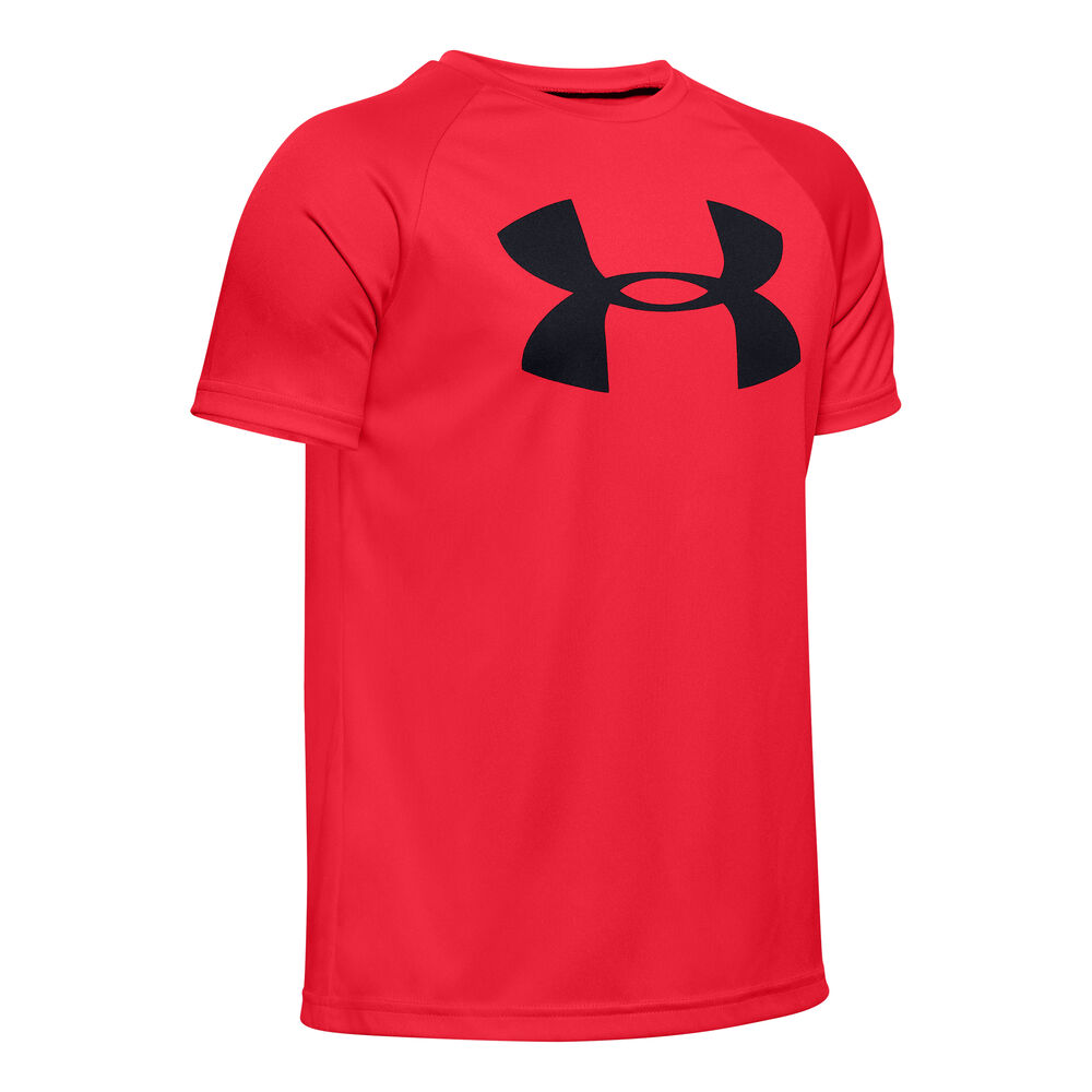 Under Armour Tech Big Logo T-shirt Garçons - Rouge Clair , Noir