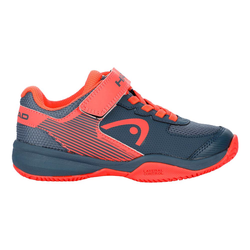HEAD Sprint Velcro 3.0 Chaussures Toutes Surfaces Enfants - Bleu Foncé , Rouge Fluo