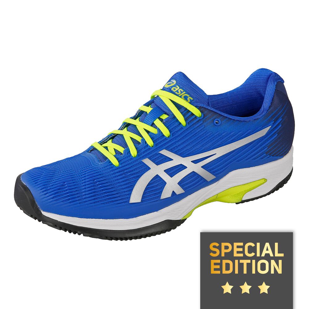 Asics Solution Speed FF Clay Chaussure Terre Battue Edition Spéciale Hommes - Bleu , Jaunes Fluo