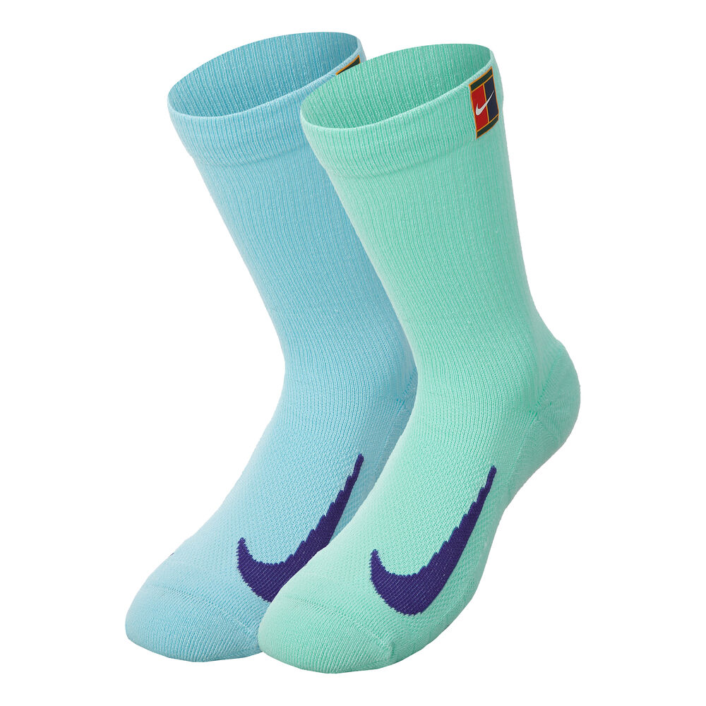 Nike Court Multiplier Cushioned Chaussettes De Sport Pack De 2 Unités - Bleu Clair , Mint