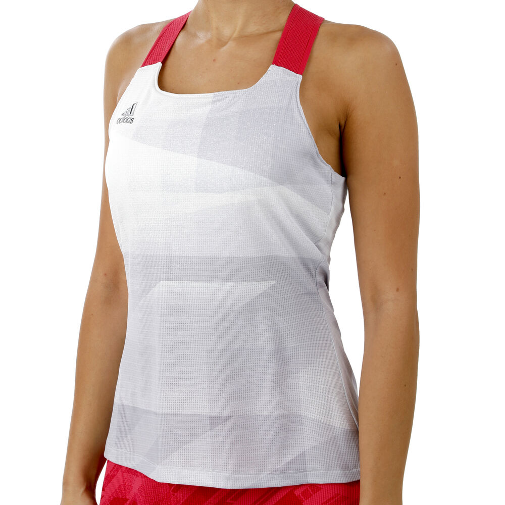adidas Y- Olymp Heat Ready Débardeur Tank Top Femmes - Blanc , Rouge