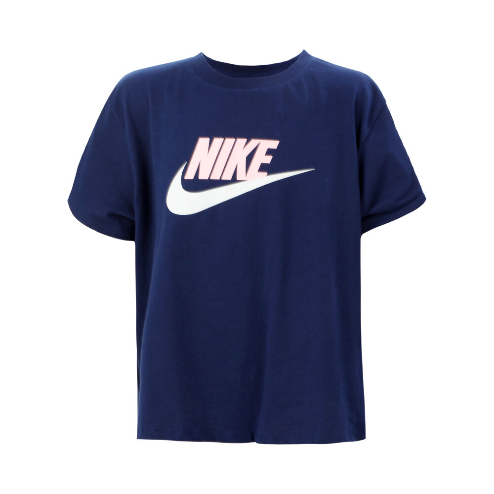 Nike Sportswear T-shirt Filles - Bleu Foncé , Blanc