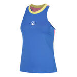 V&ecirc;tements de tennis Quiet Please Quiet Please Racerback 2.0 D&eacute;bardeur tank top Femmes-bleu, blanc
