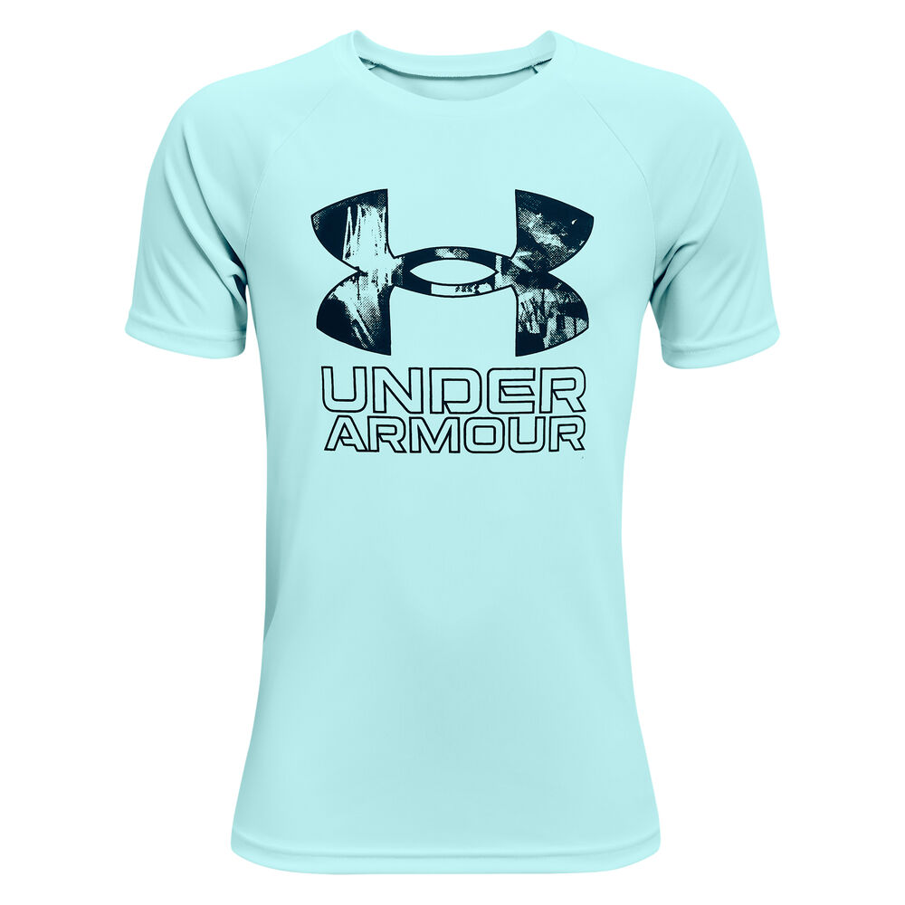 Under Armour Tech Hybrid Prt Fill T-shirt Garçons - Bleu Clair , Noir