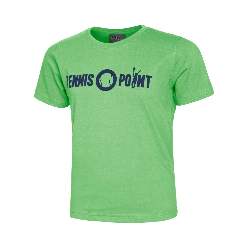 Tennis-Point Basic Cotton T-shirt Enfants - Vert Clair , Noir