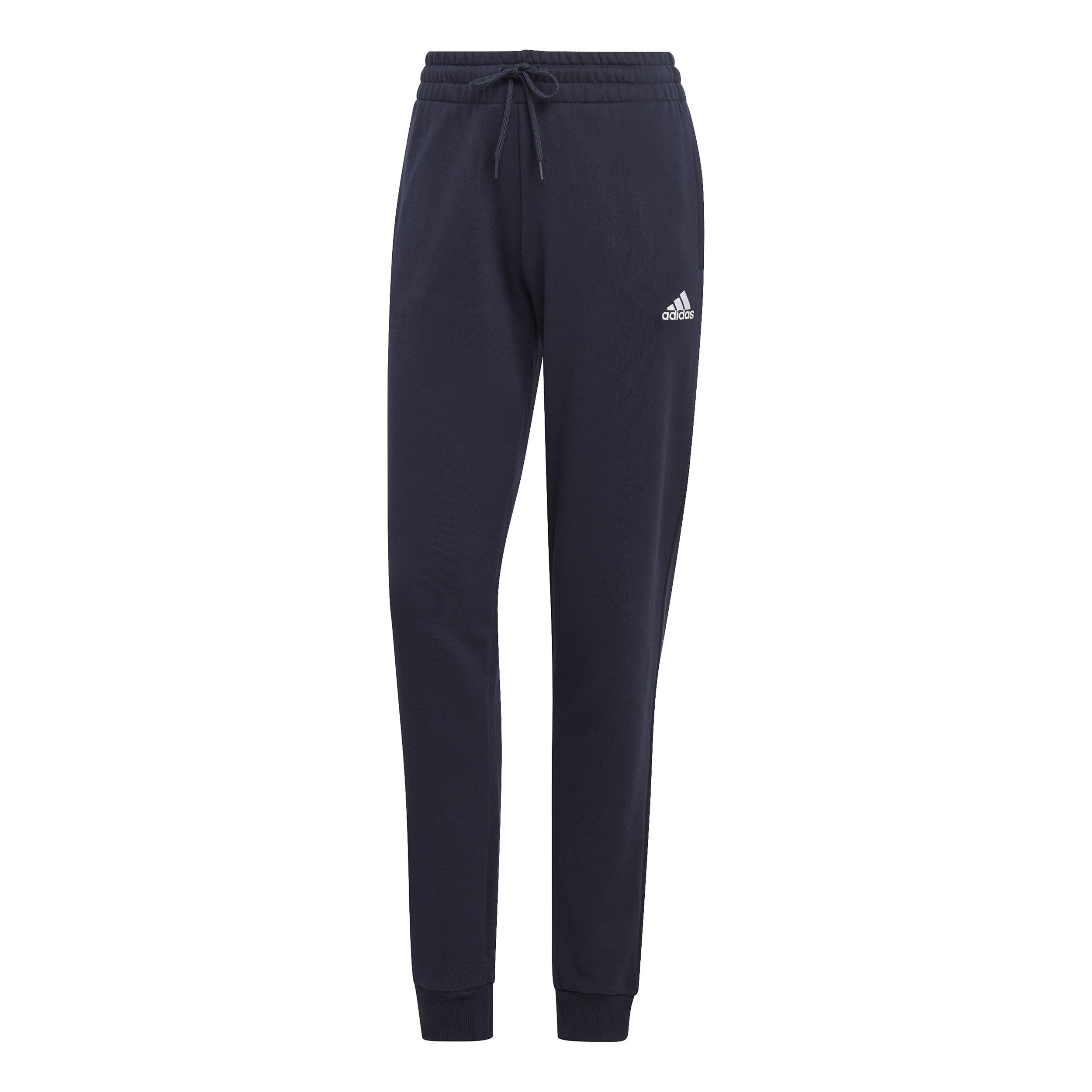 Buy adidas Essentials Linear French Terry Cuffed Pantalon Survetement Femmes Bleu Fonce Blanc online Tennis Point FR