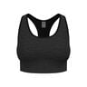 Seamless Medium Padded Sport Soutien-gorge sport Femmes-noir