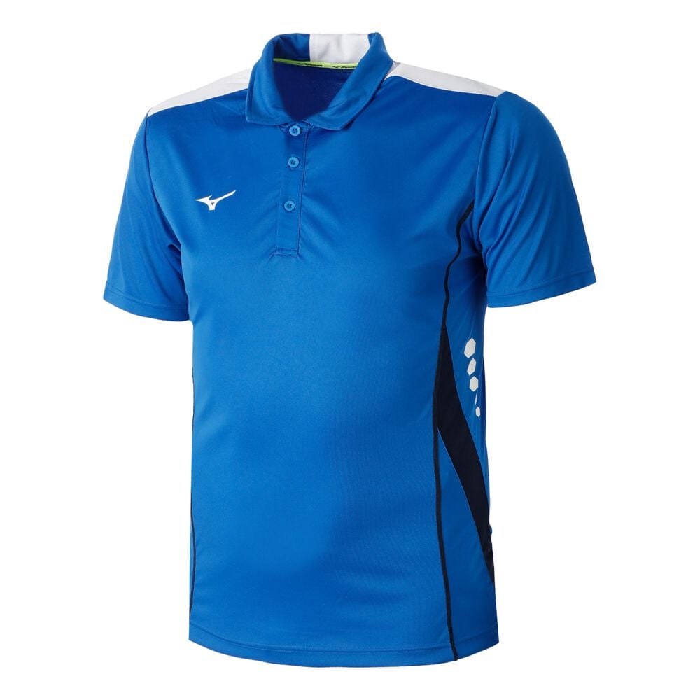 Mizuno Hex Rect Polo Hommes - Bleu , Blanc