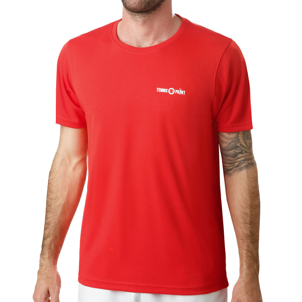Tennis-Point Basic Function T-shirt Hommes - Orange , Blanc