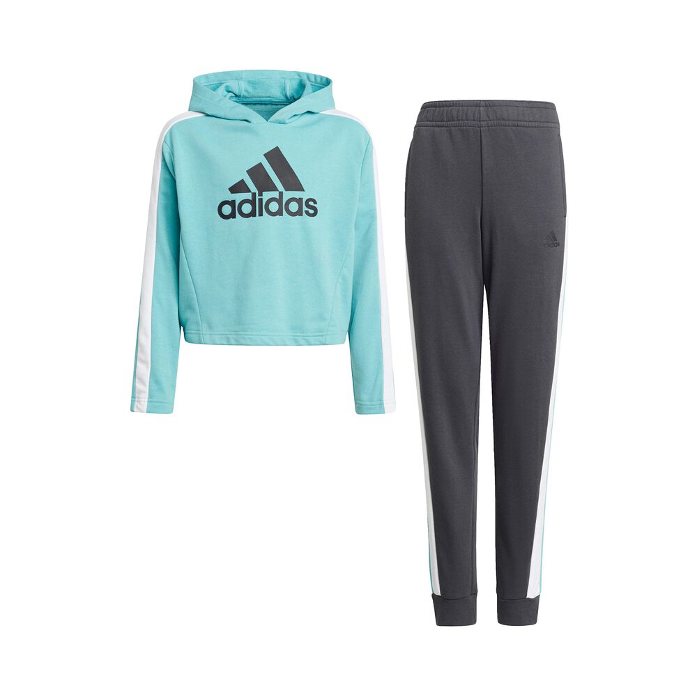 adidas Hooded Crop Survêtement Enfants - Turquoise , Noir